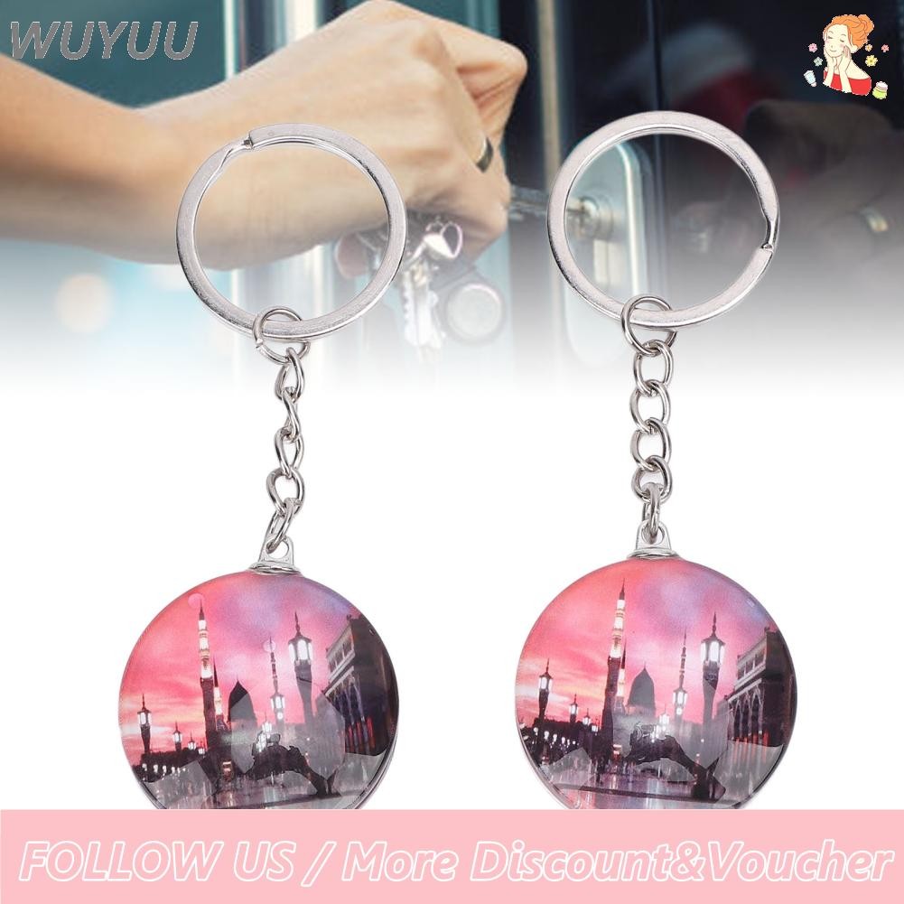 Wuyuu Wuyuu-th Round Picture Keychain Multifunctional Sturdy Construction 2pcs สำหรับกระเป๋า