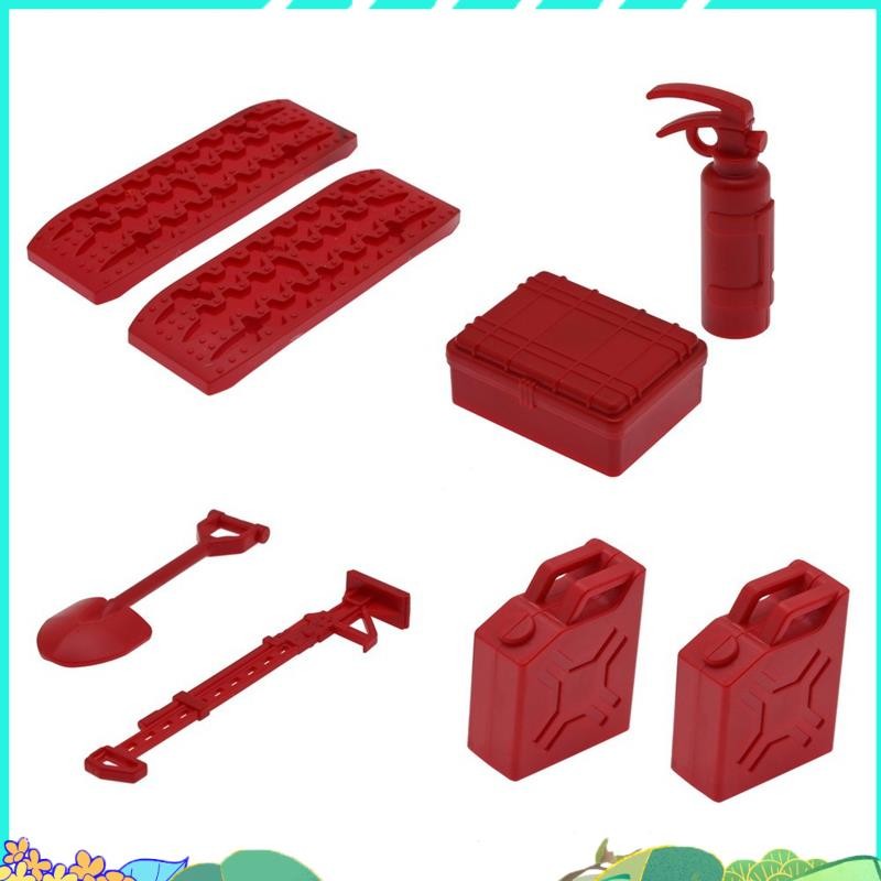 8 ชิ้นจําลองพลั่วทรายบันไดถังดับเพลิงสําหรับ MN D90 MN99S Fayee FY003 RC รถตกแต่งอะไหล่