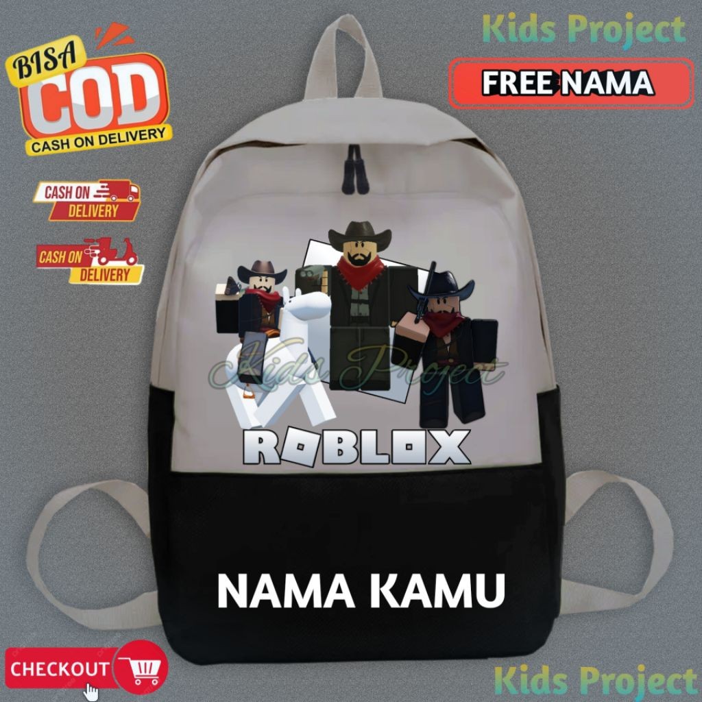 Roblox Dead Rails กระเป๋าเป้สะพายหลังเด็กที่กําหนดเอง Outlaws ตัวละคร