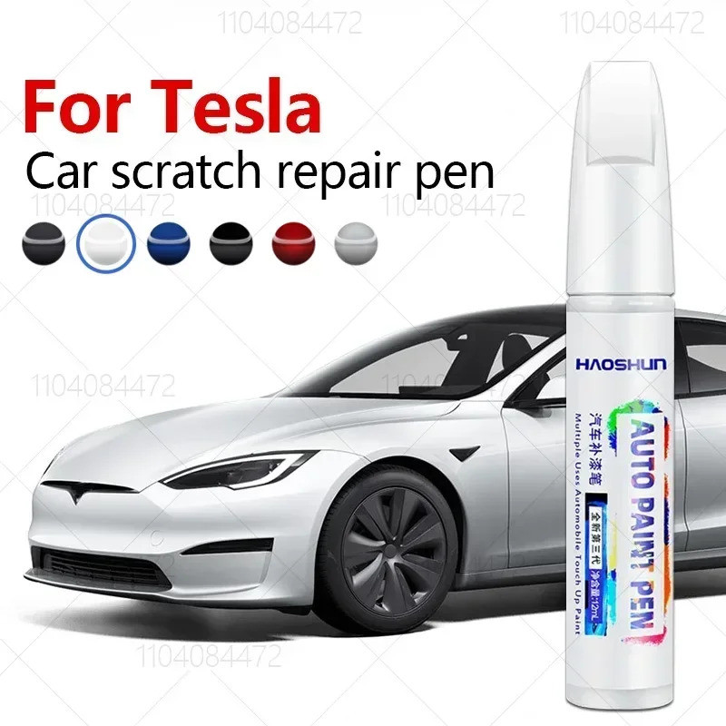 สําหรับ 2012-2015 Tesla รุ่น 3 Y XS ซ่อมสีรถปากการถ touch up ปากกาสีดําสีขาว Tesla ล้อซ่อมสี