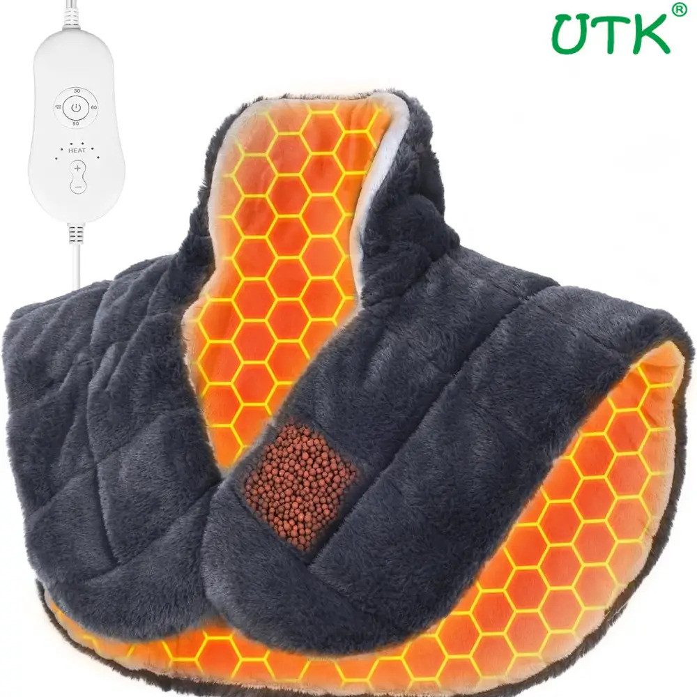 UTK กระเป๋าสะพายไหล่คอร้อนขนาดใหญ่พร้อมดีไซน์หนักและปิดอัตโนมัติ 24 "x 20" แผ่นทําความร้อนไฟฟ้าผ่อนค