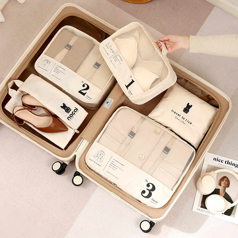 Muji MUI Travel Storage Bag กระเป๋ารองเท้ากันน้ํา Travel เสื้อผ้าสามมิติชุดชั้นใน Tidy-up Sub-Packing Storage Bag