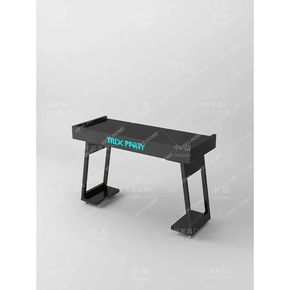 Party Room Disc Table Luminous Wrought Iron Stainless Steel Bar เฉพาะมือถือ Dj Table