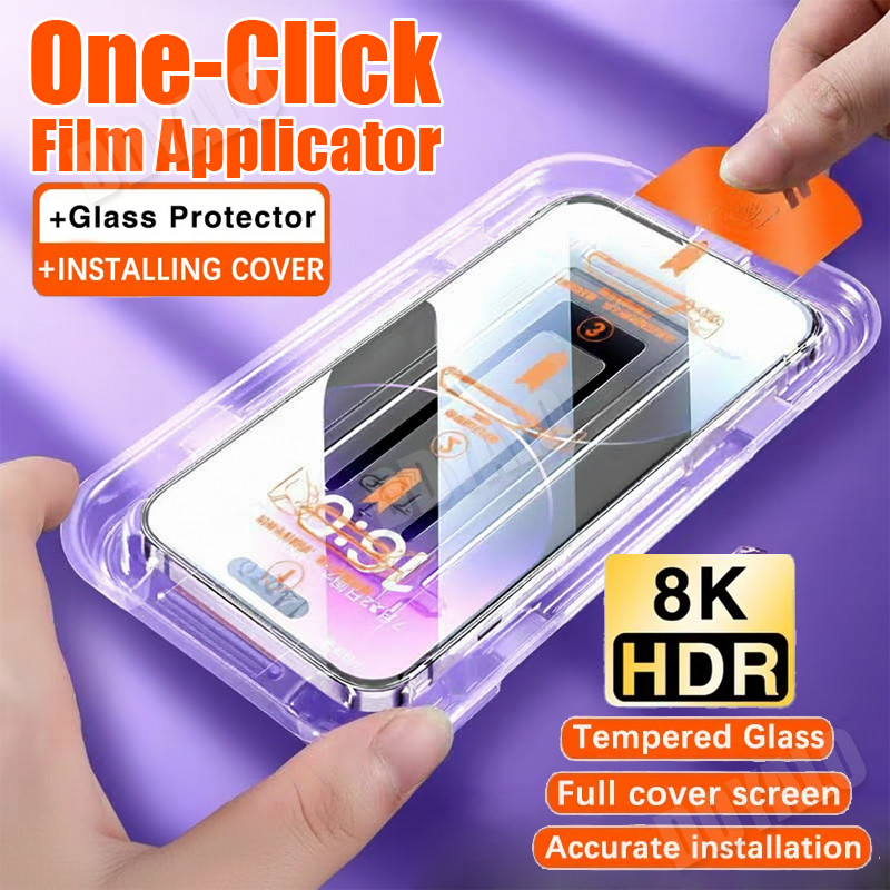 กระจกนิรภัยสําหรับ Samsung Galaxy A56 A36 A26 A06 A16 A05 A05S A02 A02S A03 A03S A04 A04S A04E A11 A12 A13 A14 A15 A20 A22 A23 A24 A25 A30 A31 A32 A34 A35 A50 A51 A52 A53 A54 A55 A70 A71 A72 A73 ป้องกันฝุ่นคลิกเดียวติดตั้ง