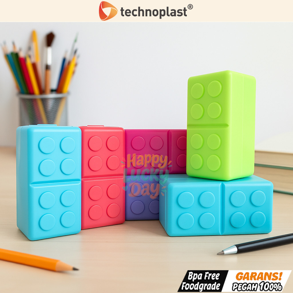 TECHNOPLAST Big Block Coin Bank – Lego Model Plastic Coin Bank / Childrens Saving