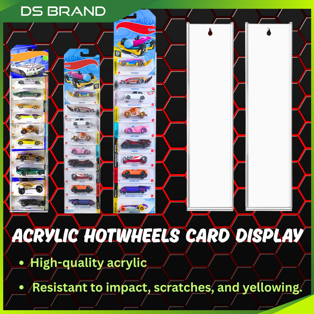 ชั้นวางจอแสดงผลอะคริลิค Hotwheels / รัก Paparan Kad Koleki DS Brand E