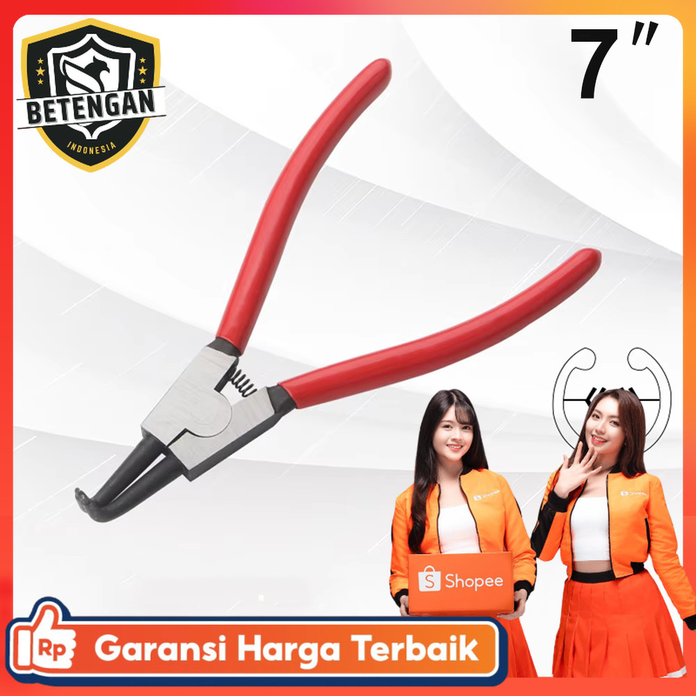 Aideepen คีมแหวนสแน็ปมัลติฟังก์ชั่น Out คีมแหวนล็อคสลัก 7 นิ้ว 1 PC - AP661