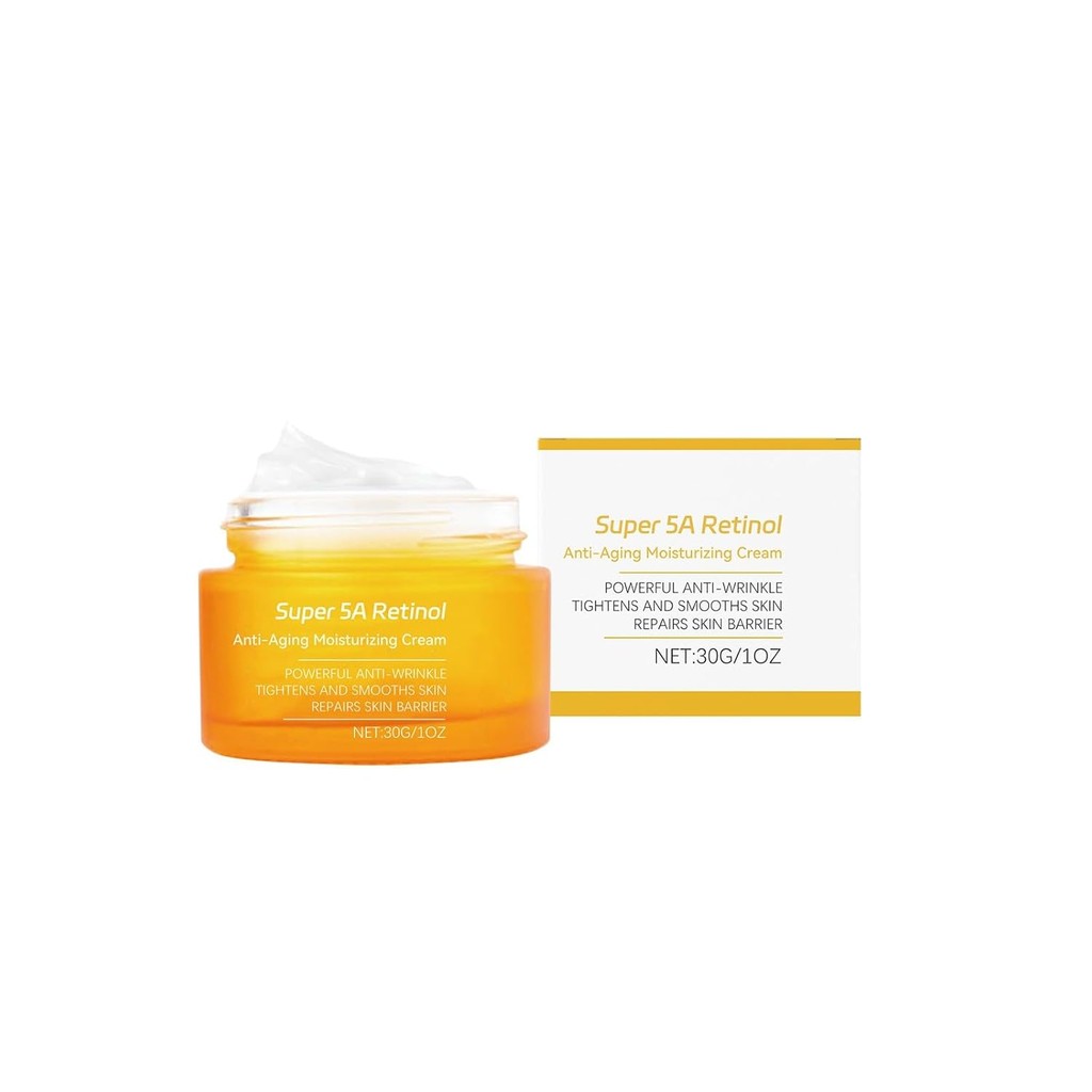 Super 5A Retinol Moisturizing Cream - Deeply Hydrates, Tightens And Brightens Skin Tone, Locks In Mo