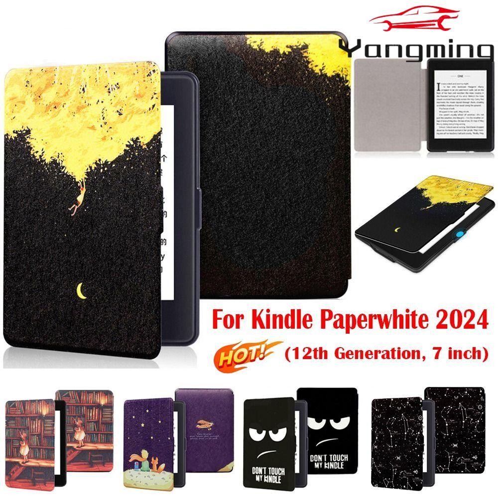 YANGMING eReader Cover, SA568B Folio สีสันสดใส, สมาร์ทหลายรูปแบบ Ultra Slim Funda สําหรับ Kindle Pap