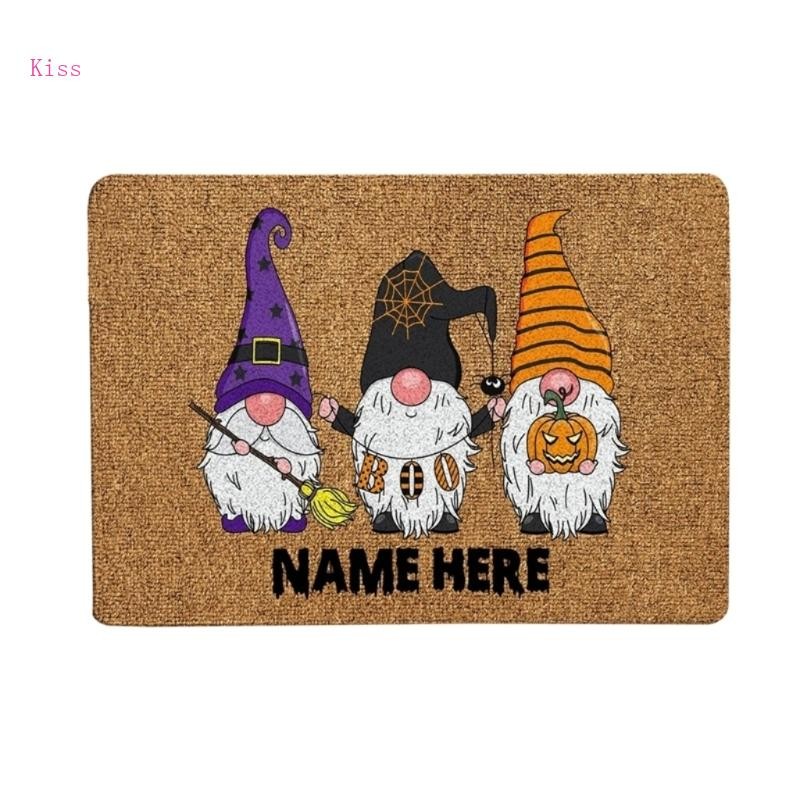 Kiss slip Halloween Ghostly Mat Halloween Spirit Kitchen Rug Castle Mat สําหรับกิจกรรมกลางแจ้งในร่มท
