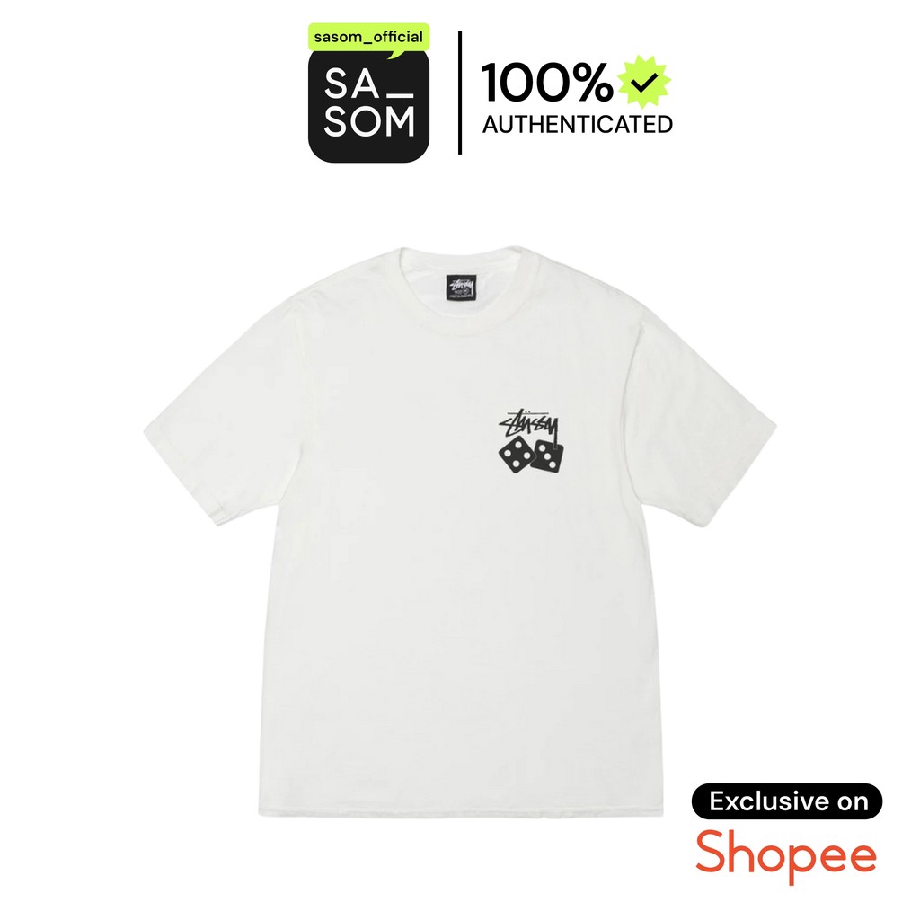 Stussy Dice Tee Pigment Dyed Natural | ของแท้ ตรวจสอบโดย SASOM