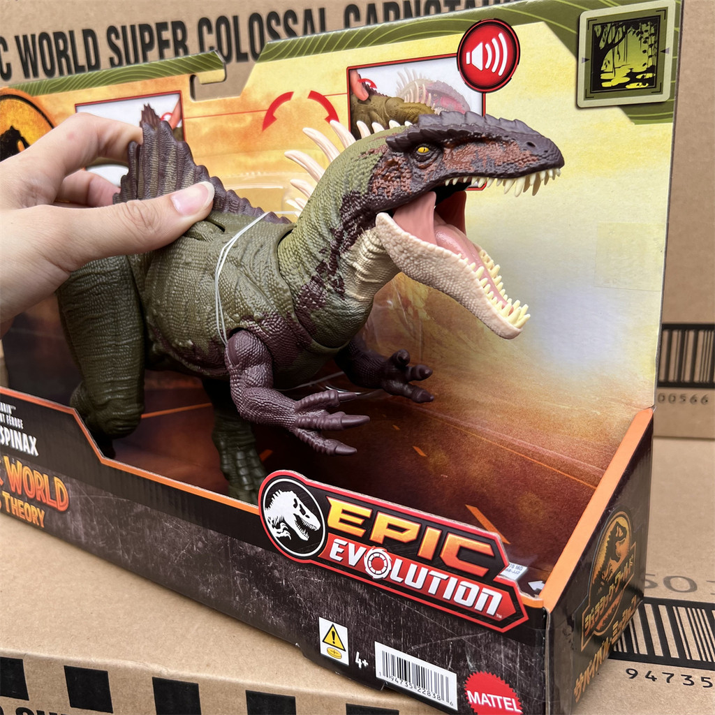 Mattel Jurassic World ภาพยนตร์เสียง Piccolo Spinosaurus รุ่นไดโนเสาร์กินเนื้อของเล่นเด็ก HXF52