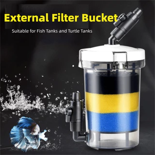 HARM Mini Fish Tank Filter,พร้อมผ้าฝ้ายกรองโดยไม่ต้องปั๊ม Aquarium Pre-filter,ขนาดเล็กคุณภาพสูงติดตั้งง่ายกรองBarrel Fish Tank Maintenance