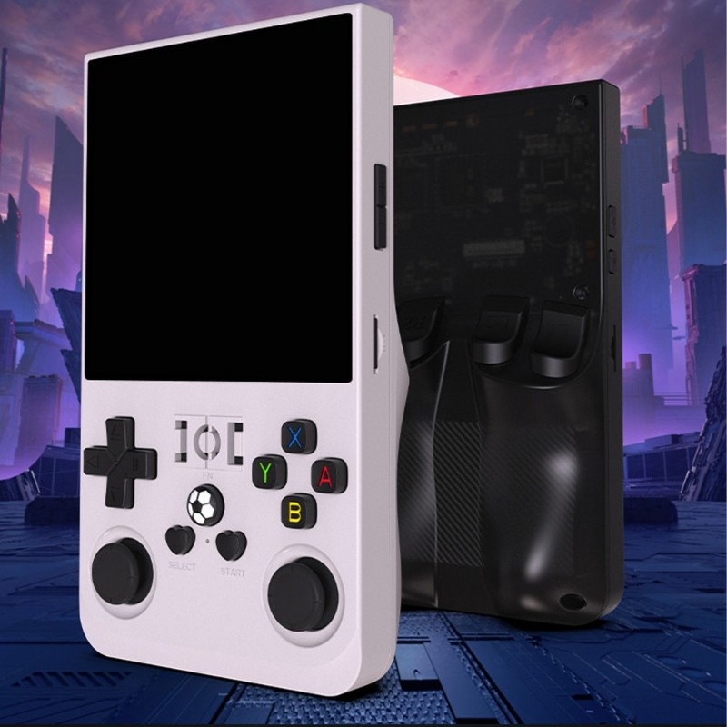 WU Classical Retro 128GB เครื่องเล่นเกมมือถือ R36Max หน้าจอ 4 นิ้วระบบเปิดแหล่ง 720x720 และเวลาทํางา