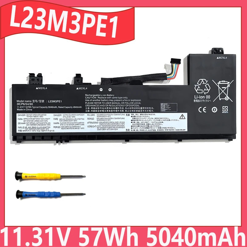 L23M3PE1 11.31V 57Wh 5040mAh แบตเตอรี่แล็ปท็อปสําหรับ Lenovo IdeaPad 5 2-IN-1 2024 14AHP9 14IRU9 16A