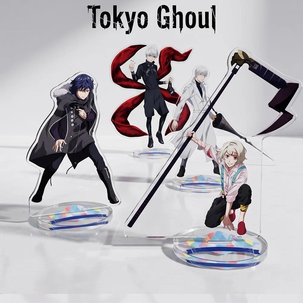 อะนิเมะ Tokyo Ghoul combat stance Ken Kaneki Juuzou Suzuya อะคริลิคพวงกุญแจรูปจอแสดงผล Cospaly โต๊ะต