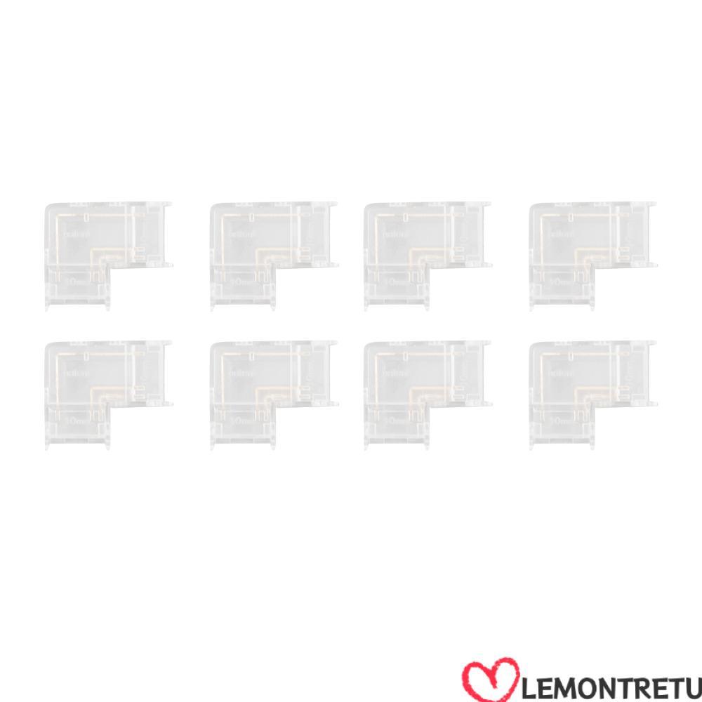 LEMONTREE 8 ชิ้น LED Strip Light Connector,โปร่งใส Solderless COB Connector,ทนทาน COB LED Connector 
