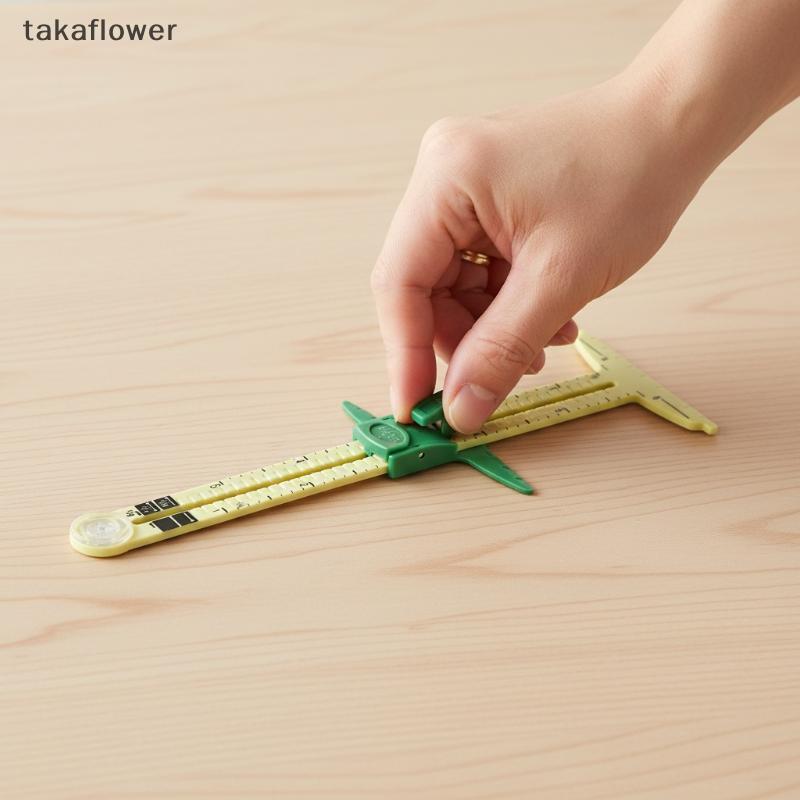 Takaflower คุณภาพสูง 5-IN-1 SLIDDING GAUGE WITH NANCY วัดจักรเย็บผ้าเครื่องมือ Patchwork ไม้บรรทัดช่างตัดเสื้อเครื่องมืออุปกรณ์เสริมใช้ในบ้านใหม่