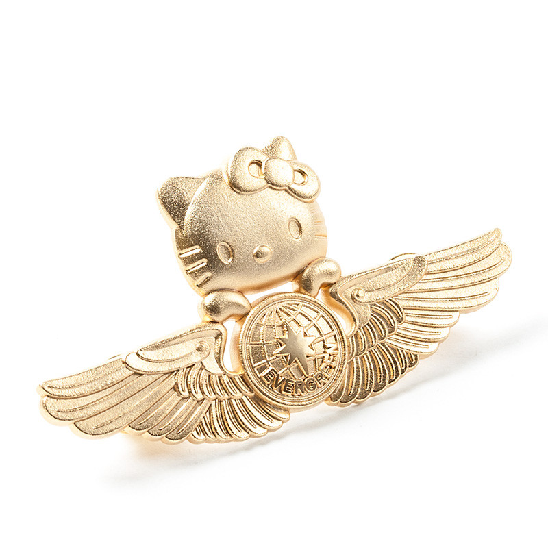 EVAAIR EVAIR Hello Kitty Airlines Aircraft Flight Attendant Flight เข็มกลัดป้าย Hello Kitty ของที่ระ