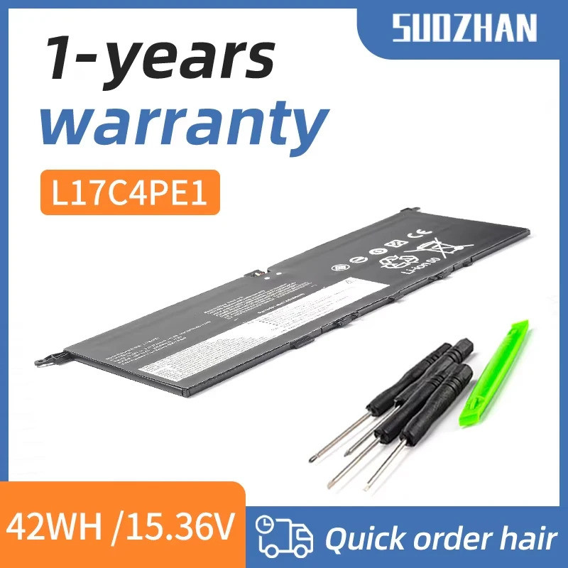 SUOZHAN ใหม่ L17C4PE1 L17M4PE1 15.36V 42WH แบตเตอรี่แล็ปท็อปสําหรับ LENOVO YOGA S730-13 S730-13IWL (