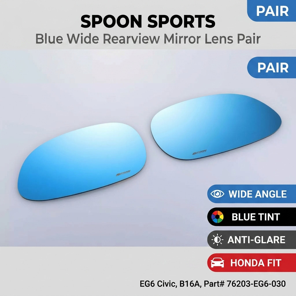 Spoon Sports 【Blue Wide Door Mirror】 Honda Civic EG6 B16A 76203-EG6-030