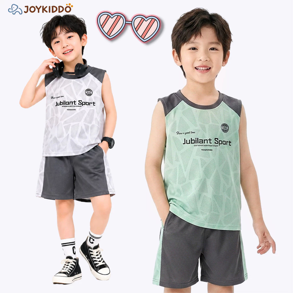 ชุดเสื้อกั๊กเด็กผู้ชายสไตล์เกาหลี ปี 2026 เหมาะสำหรับฤดูร้อน ระบายอากาศได้ดีและน้ำหนักเบา