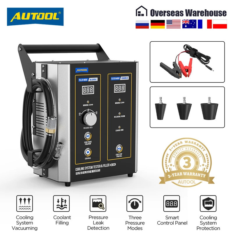 AUTOOL SC301 ระบบทําความเย็นรถยนต์การทดสอบการรั่วไหลเครื่องบรรจุสูญญากาศสูญญากาศและเติมน้ํามันและสาร