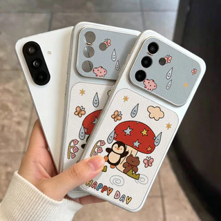 เคสซัมซุง For Samsung A57 A37 A27 A17 A07 A56 A55 A26 A16 A05S A35 5G S26 S25 Ultra S24 S23 FE เคสนิ่มลายหนังแกะ สีพื้น