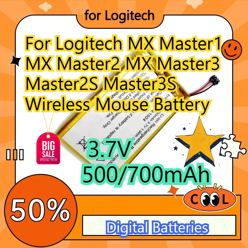 3.7V 700mAh แบตเตอรี่ Li-Po สําหรับ L ogitech MX Master1 MX Master2 MX Master3 Master2S Master3S เมา