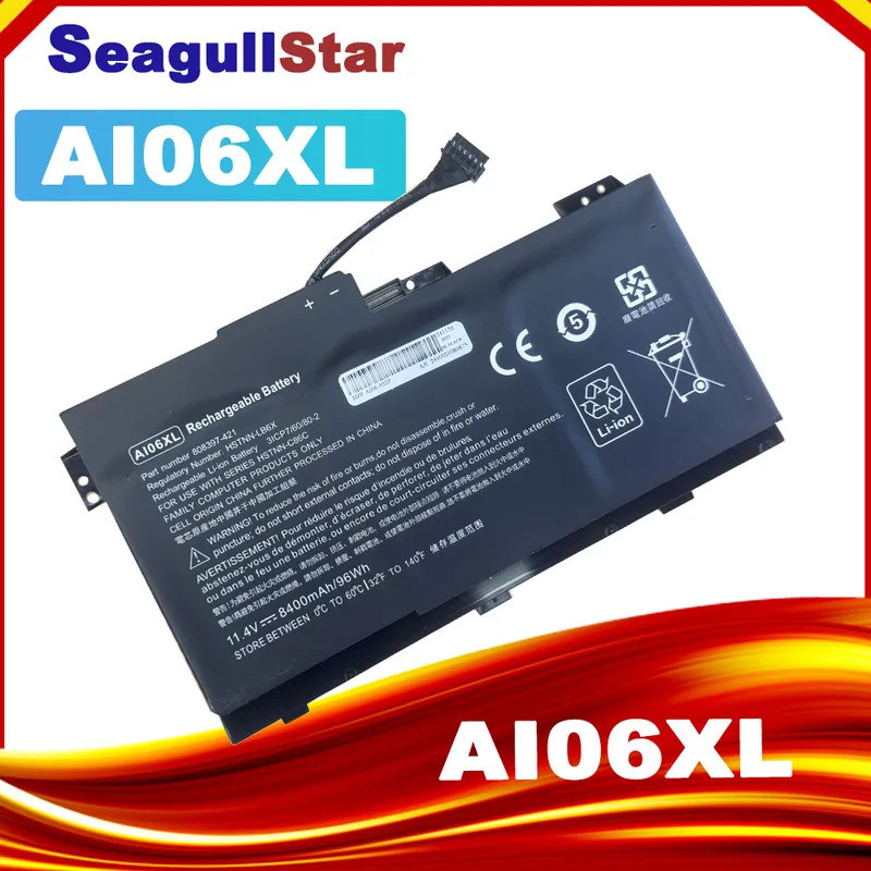 แบตเตอรี่แล็ปท็อป AI06XL ใหม่สําหรับ HP ZBook 17 G3 808451-001 HSTNN-C86C HSTNN-LB6X AI06096XL 11.4V