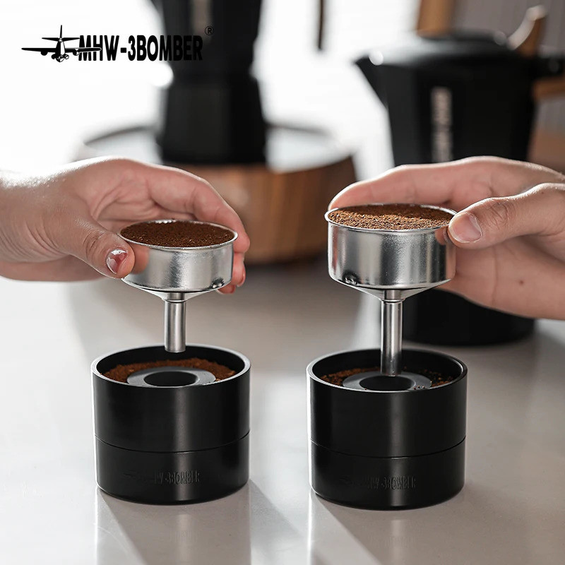 MHW-3BOMBER Moka Pot จําหน่ายกาแฟ Adaptive ความสูง Mocha Coffee Distribution Leveler เครื่องมือ Home Barista อุปกรณ์เสริม