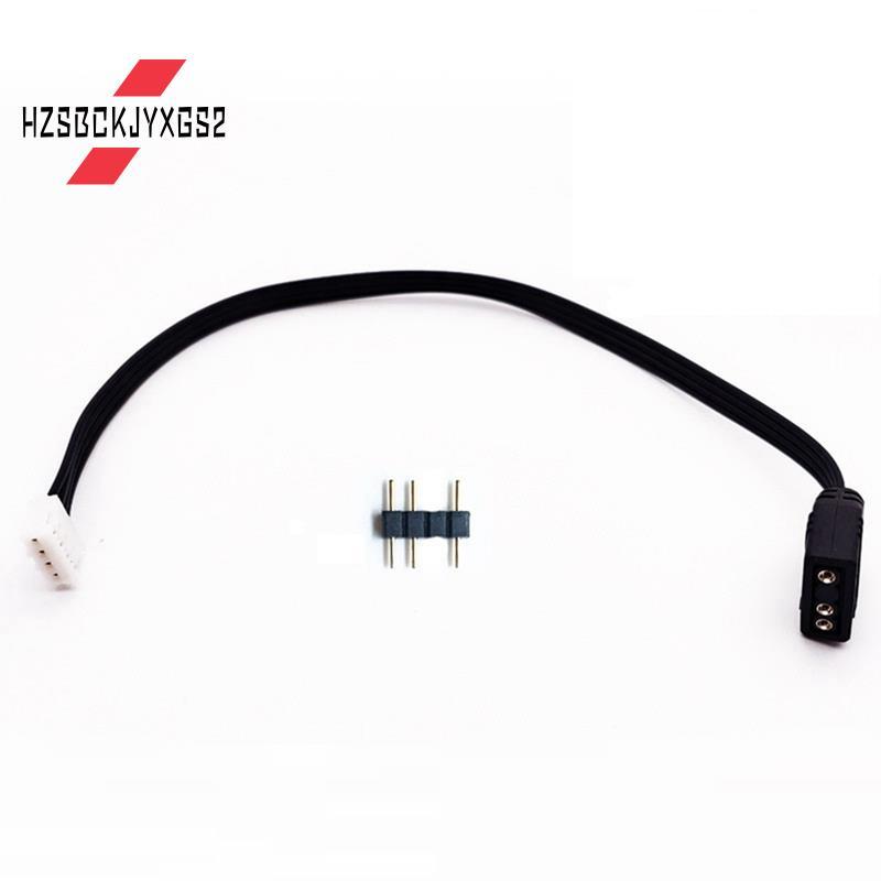Hzsbckjyxgs24Pin ถึง 5V ARGB 3Pin สายแปลงสําหรับพัดลมคอนโทรลเลอร์สายเคเบิลอะแดปเตอร์