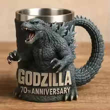 13 ซม.ใหม่ Godzilla 70th Anniversary3Dmug Godzilla 70th Anniversary เรซิ่นแก้วตกแต่งของขวัญ