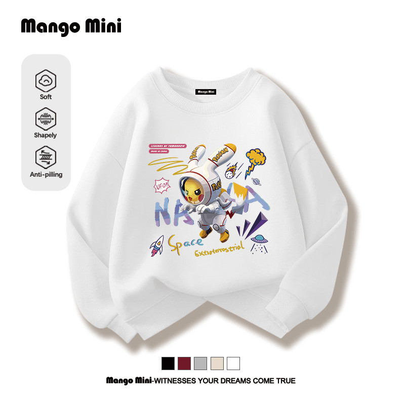 เสื้อแขนยาวเด็ก Sweatshirt T−shirt โปเกมอน Pokemon เด็กชายเด็กหญิงใส่ได้ แบบบาง สไตล์ลำลอง (ส่งเร็ว จัดส่งจากไทย)