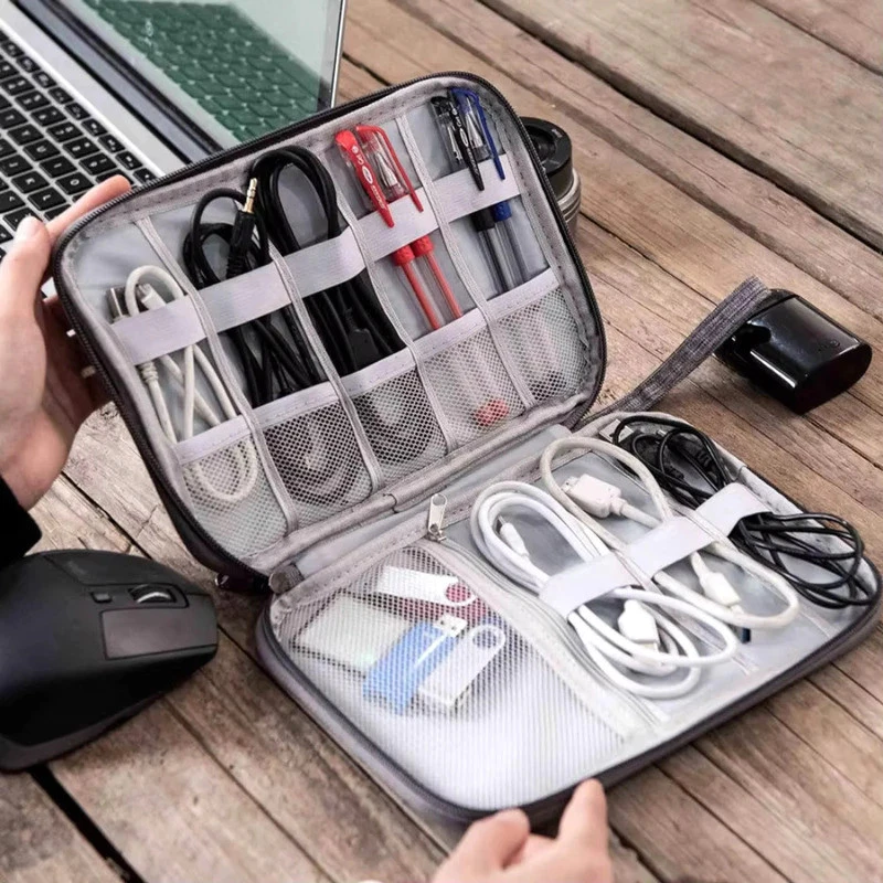 NNBILI Digital Gadget Storage Bag Organizer Case for USB Charger Phone Headphone thumbnail 3