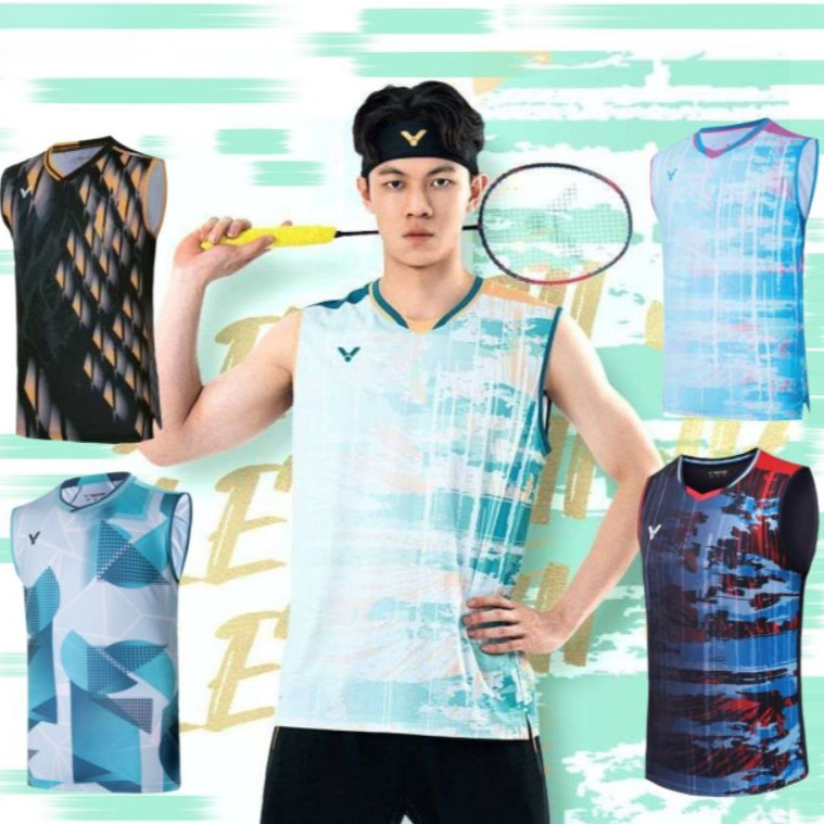 เสื้อแบดแขน กุดVictor รุ่นไหม่ล่าสุด เสื้อแบดแขนสั้น2024ผ้าดีงาม แท้ รับประกัน ไม่พอใจยินดีคืนเงินส่งจากไทย