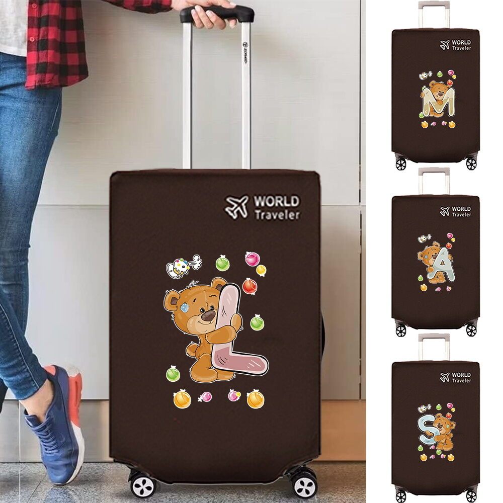 Brown Suitcase Cover 20-30Inch Suitcase Protector  Luggage Cover  Non-woven Luggage Cover