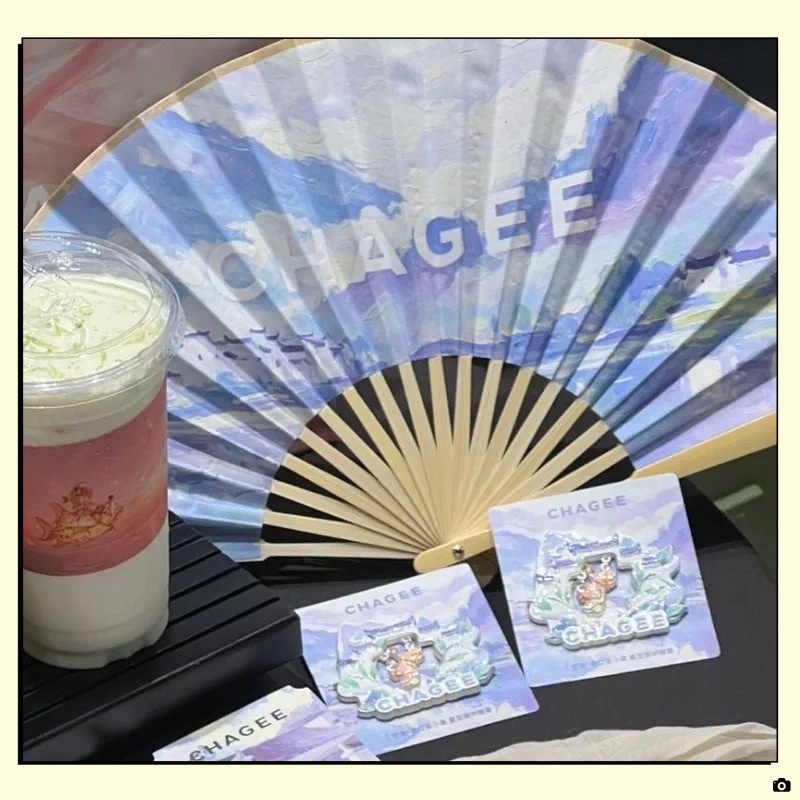 CHAGEE Overlord Tea Ji Anhui เทศกาลเรือมังกรจํากัดปลาตู้เย็นสติกเกอร์ชาเด็กช้างสวนสนุก Huizhou พัดลม