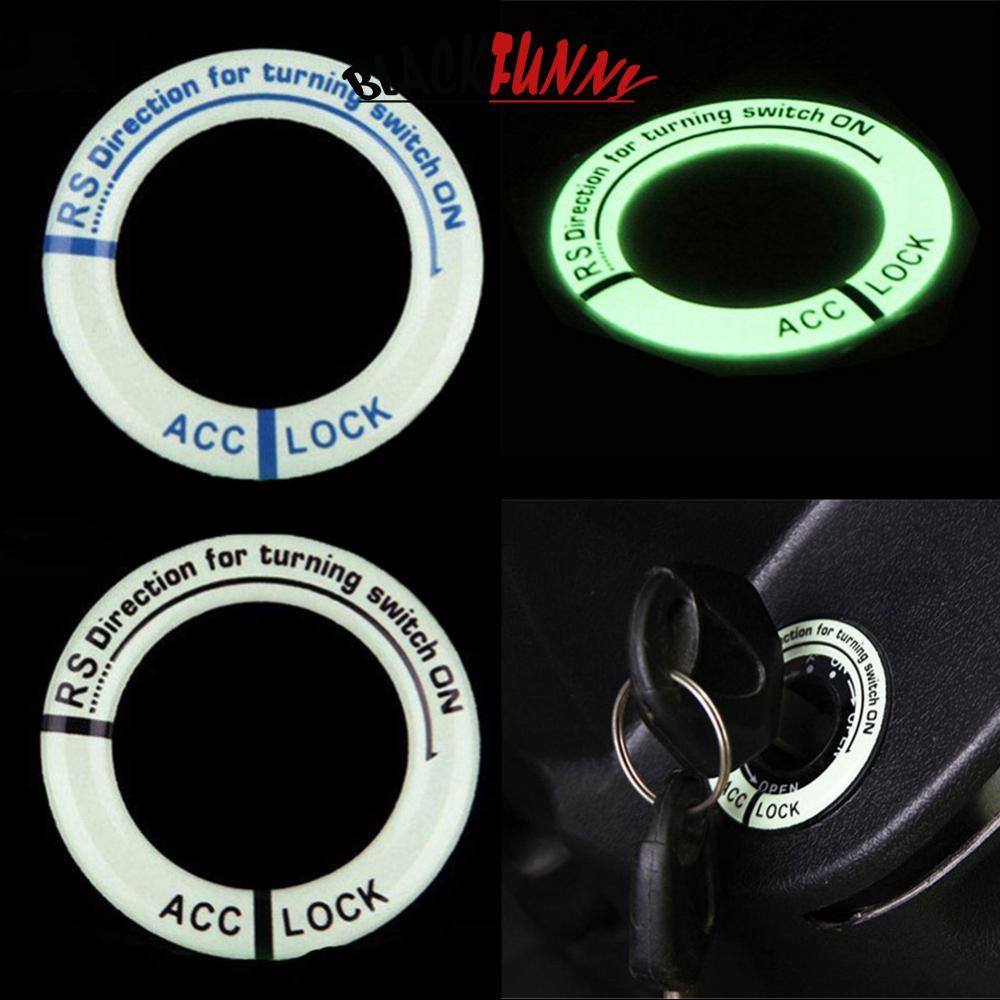 BLACKFUNNY สีเสริม Night Vision Light Luminous สวิตช์จุดระเบิดสติกเกอร์เรืองแสงแหวนรูฝาครอบ L8P8