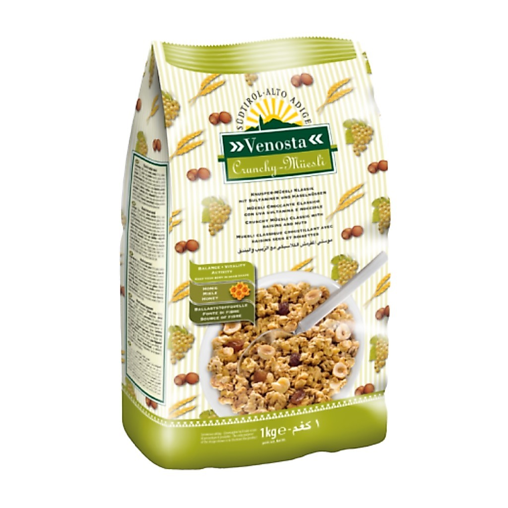 วีนอสต้า กราโนล่า ครั๊นชี่ ช็อกโกแลตและเฮเซลนัท 1 กก - Venosta Granola Crunchy Muesli with Chocolate and Hazelnut 1kg