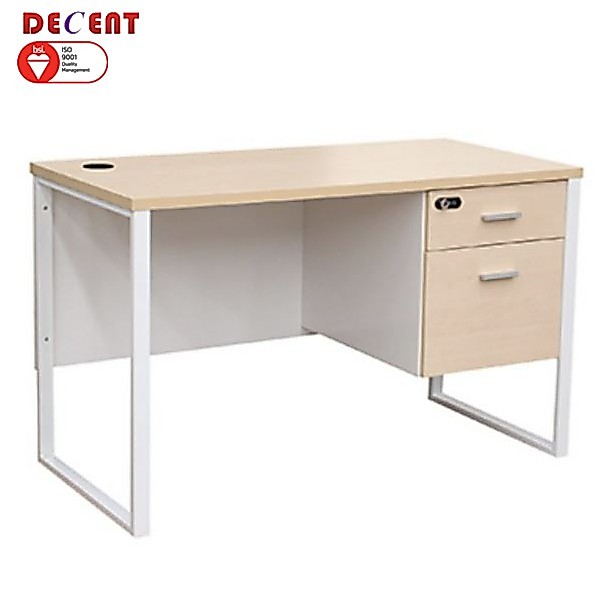 STABLE โต๊ะทำงาน ขาเหล็ก 2 ลิ้นชัก 120 ซม. รุ่น WS-SD-120A ขนาด 120x60x75ซม.