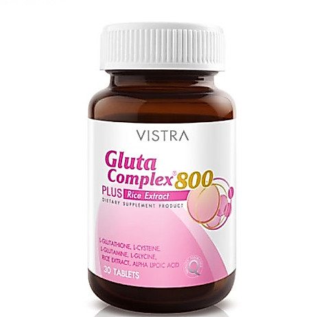 VISTRA GLUTA COMPLEX 800 MG PLUS สารสกัดข้าว ผิวกระจ่างใส แข็งแรง