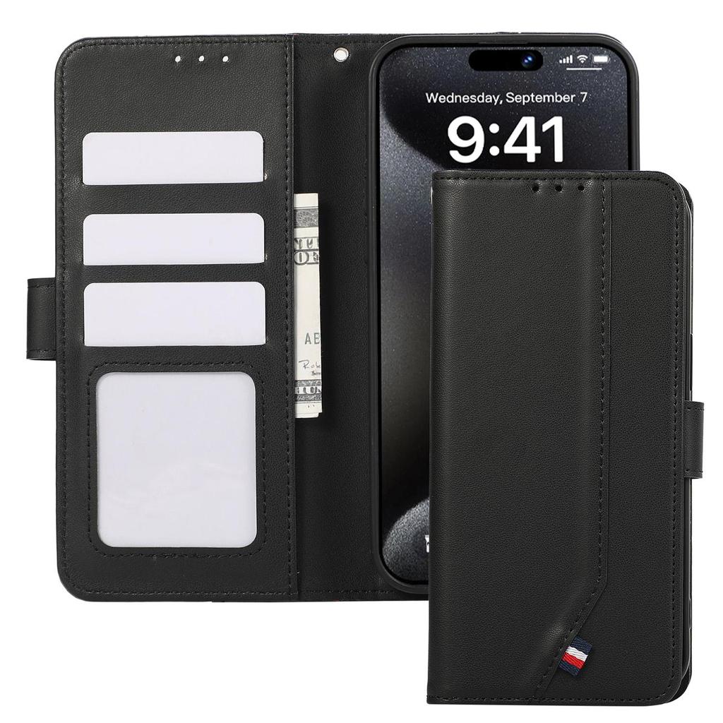 กันกระแทกหรูหราหนัง PU กระเป๋าสตางค์โทรศัพท์ Multi Card Slot ขาตั้งฝาครอบป้องกันสําหรับ Motorola Mot