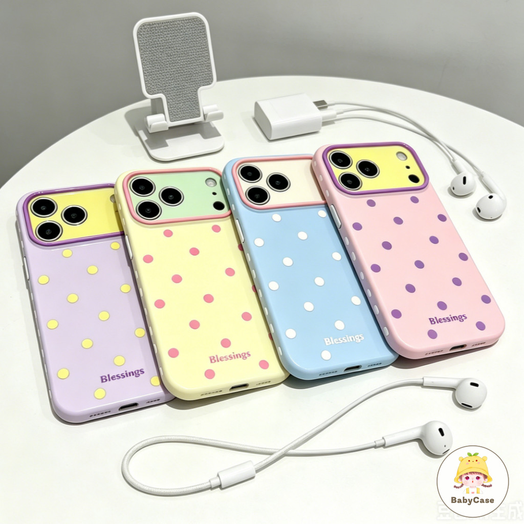 กรณีโทรศัพท์มือถือที่มีจุดคลื่นสีที่แตกต่างกัน เคสไอโฟน17 สำหรับ IPhone  16 7 8 15 Plus XR X XS Max Air 12 11 13 14 Pro