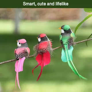 MEET 1 ชิ้นสุ่มจําลอง Swallow Tail Bird คลิป Handmade Bird ตกแต่งพืชประดิษฐ์นกหัตถกรรมสําหรับเครื่องประดับ TH