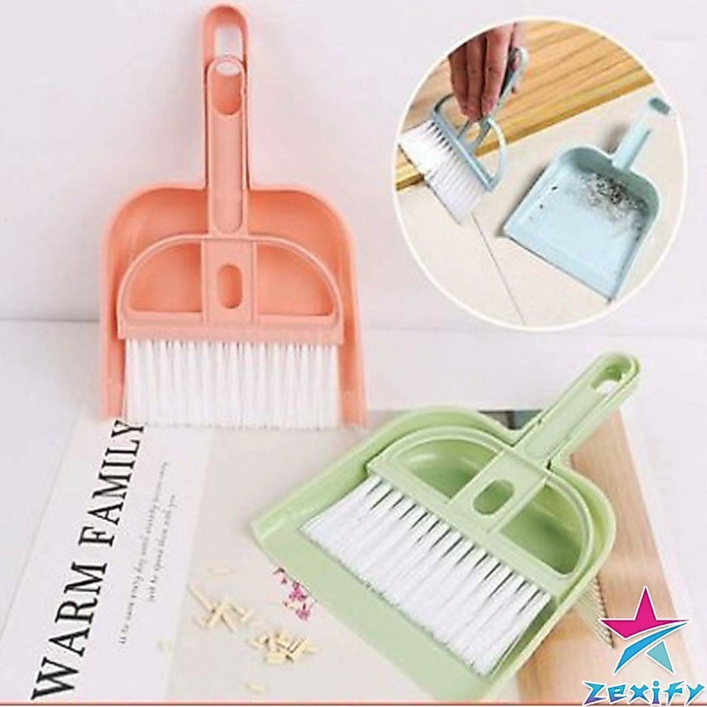 ZXF แปรงพร้อมที่โกยผง แปรงปัดฝุ่นพร้อมที่โกยผง ที่ปัดฝุ่น  Desktop Mini Cleaner