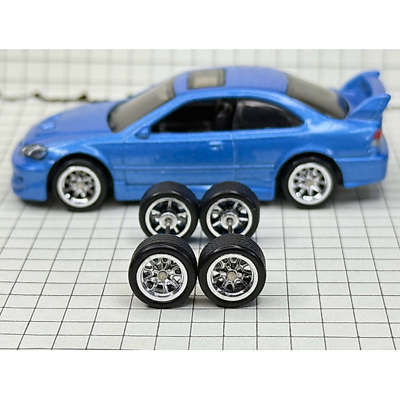 ล้อ BBS สี โครมเมี่ยม ขนาด 10 MM สำหรับ ปรับแต่ง รถ ขนาด 1:64 ของพร้อมส่ง