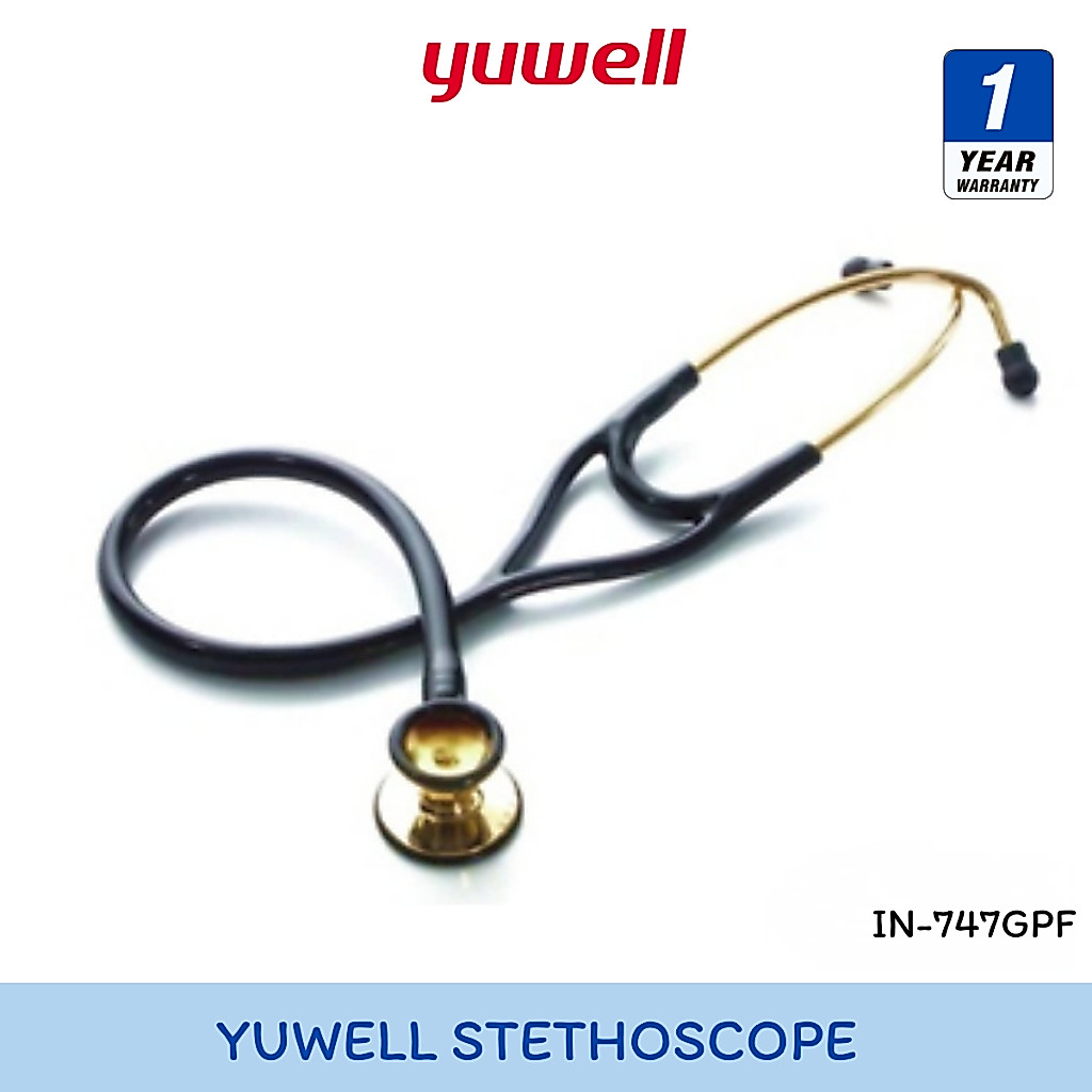 Yuwell Stethoscope ชุดหูฟังการเต้นของหัวใจ รุ่น IN-747GPF หูฟังแบบนิ่ม ทำให้ใส่สบายกระชับกับช่องหู รับประกันคุณภาพ 1 ปี