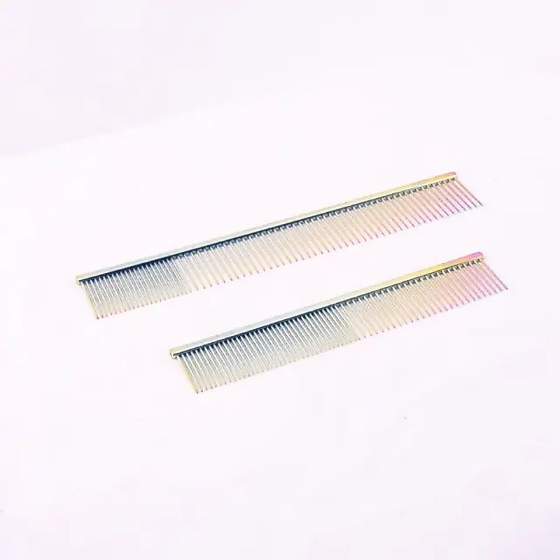Kiss grooming comfort professional dog grooming rainbow titanium plating comb