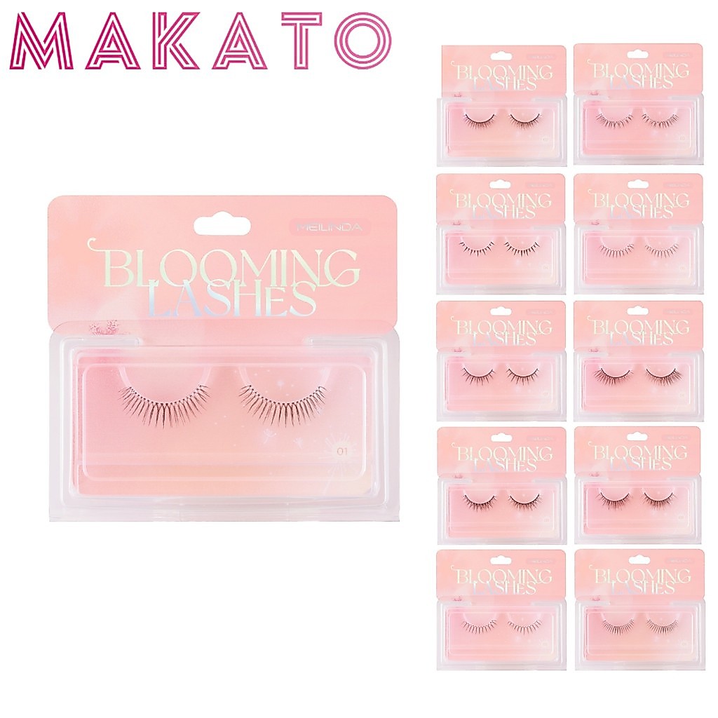 MEILINDA Blooming Lashes เมลินดา ติดง่าย ติดทน เรียงสวย ขนตาเบา เรียงเส้น ขนตาปลอม มี 10 เบอร์